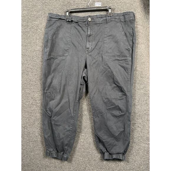 Torrid Utility Stretch Twill Jogger Pants Womens Size 24R Black Mid Rise - Picture 1 of 8